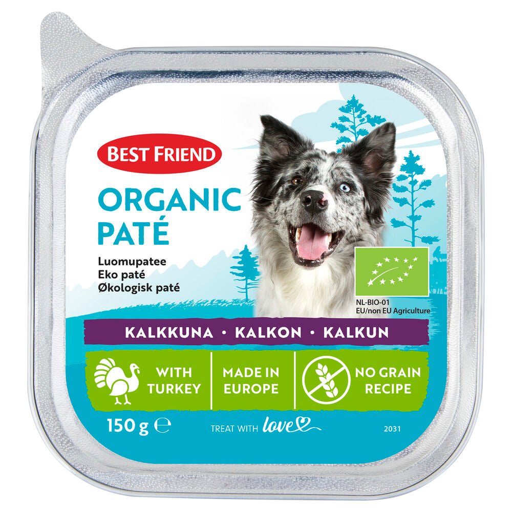 Best Friend Organic pat with turkey for dogs 150g
