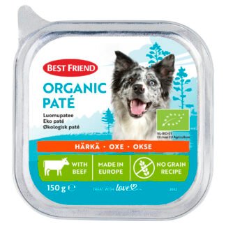 Best Friend Organic pat with beef for dogs 150g
